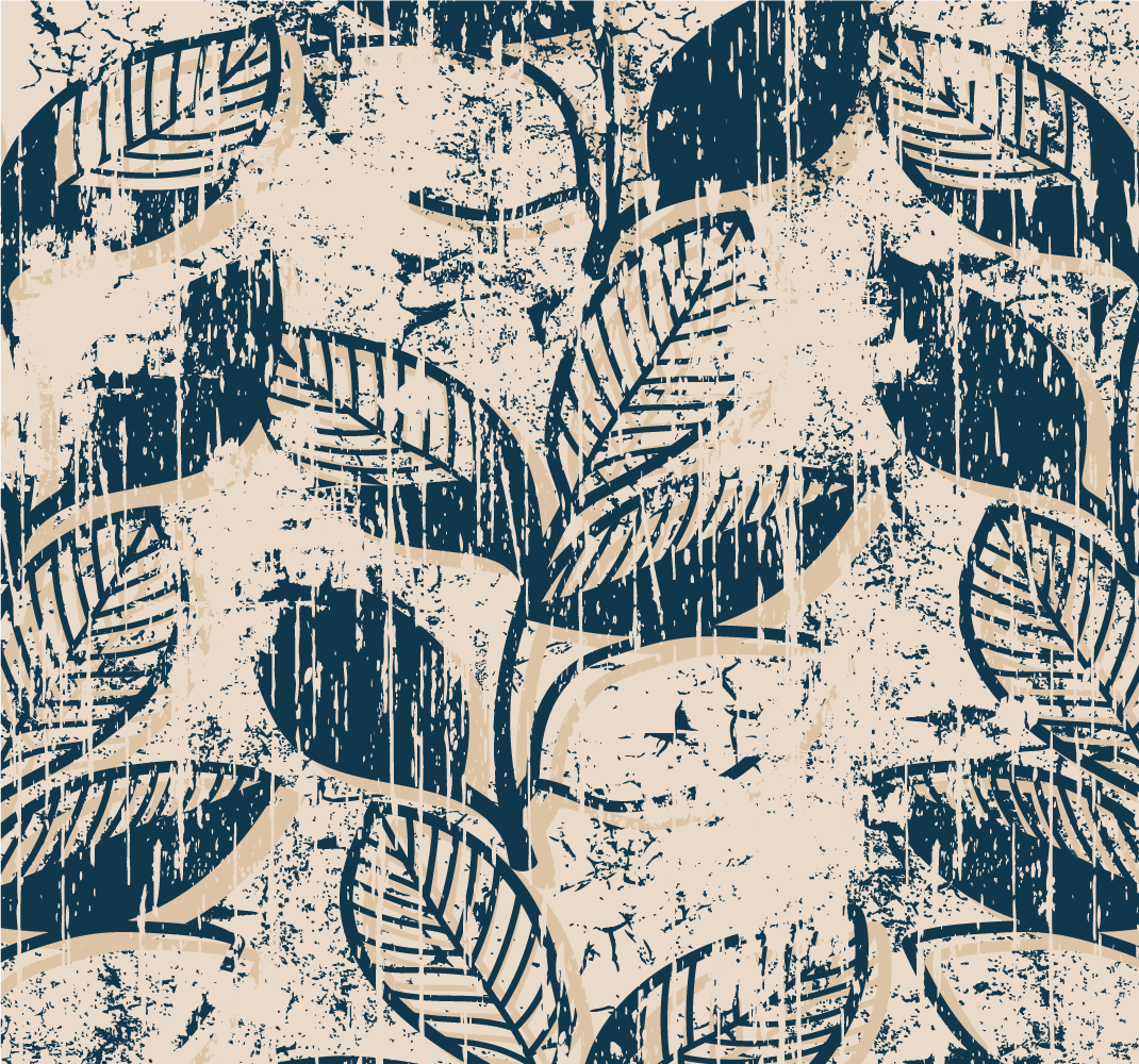 Vinyl tapijt antiek met grunge vintage patroon - TenStickers