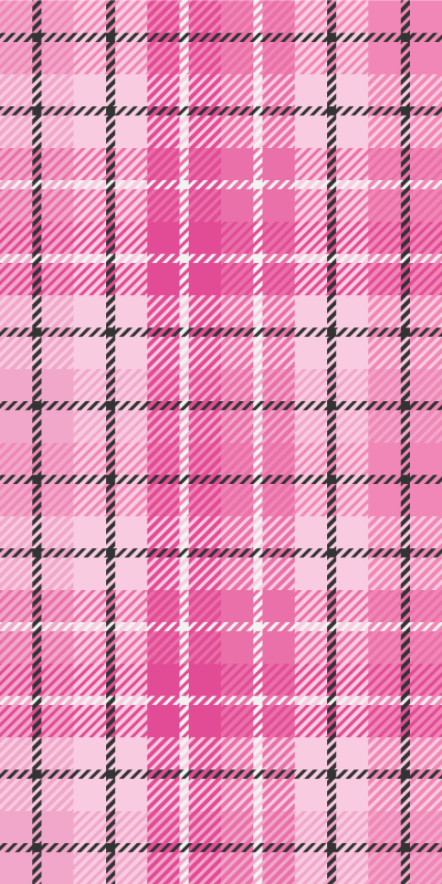 Vinyl tapijt antiek roze en zwarte tartan - TenStickers