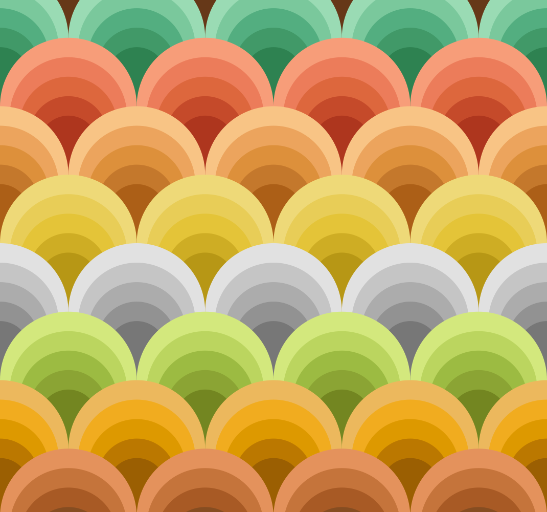 Vinyl tapijt antiek vintage met oranje cirkels - TenStickers