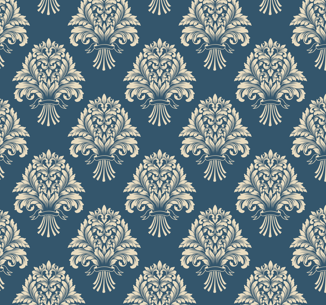 Vinyl tapijt antiek barok bloemen ontwerp - TenStickers