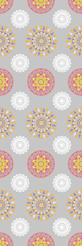 Vinyl tapijt antiek heldere mandala cirkels - TenStickers