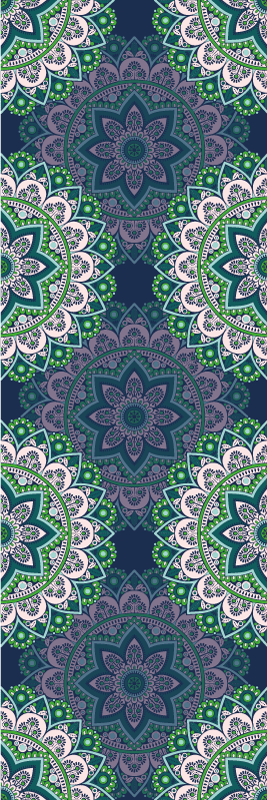 Vinyl tapijt antiek glas-in-lood mandala - TenStickers