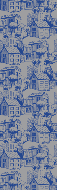 Vinyl tapijt antiek vintage gevels - TenStickers