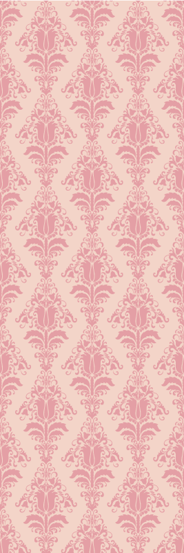 Vinyl tapijt antiek franse provinciale roze bloemenpatroon - TenStickers