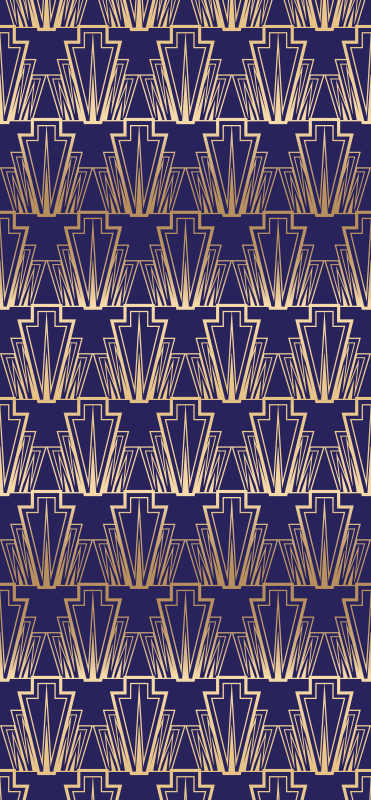 Vinyl tapijt antiek gouden decor patroon - TenStickers