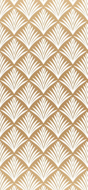 Vinyl tapijt antiek met gouden bladeren in art deco stijl - TenStickers
