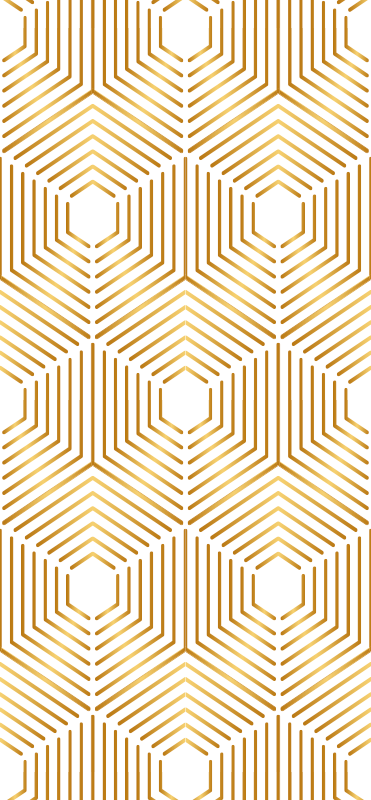 Vinyl tapijt antiek gouden vierkanten kunstdecorstijl - TenStickers