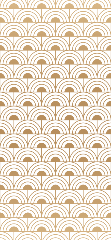 Vinyl tapijt antiek gouden gradient boog decor patroon - TenStickers