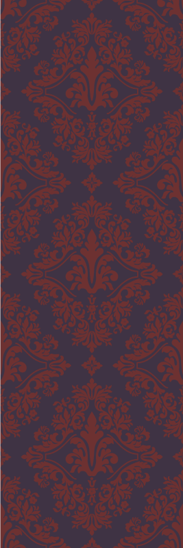 Vinyl tapijt antiek vintage rood en paars patroon - TenStickers