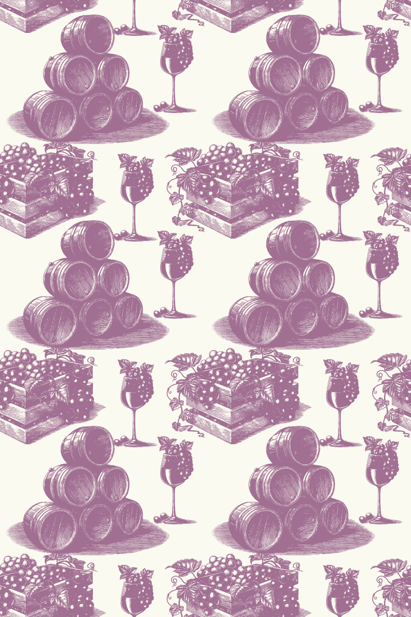 Vinyl tapijt antiek frans vintage patroon in violet - TenStickers