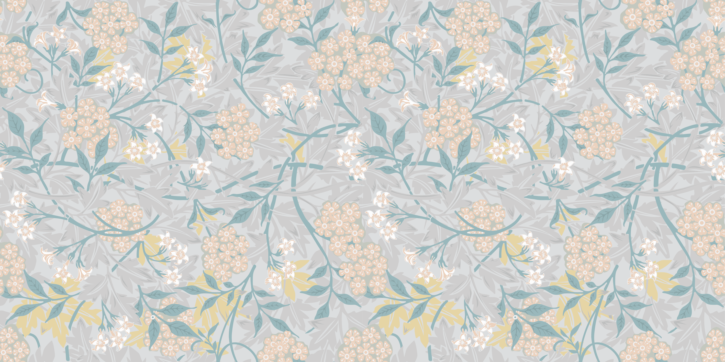 Vinyl tapijt antiek 80's bloemen elegant patroon - TenStickers