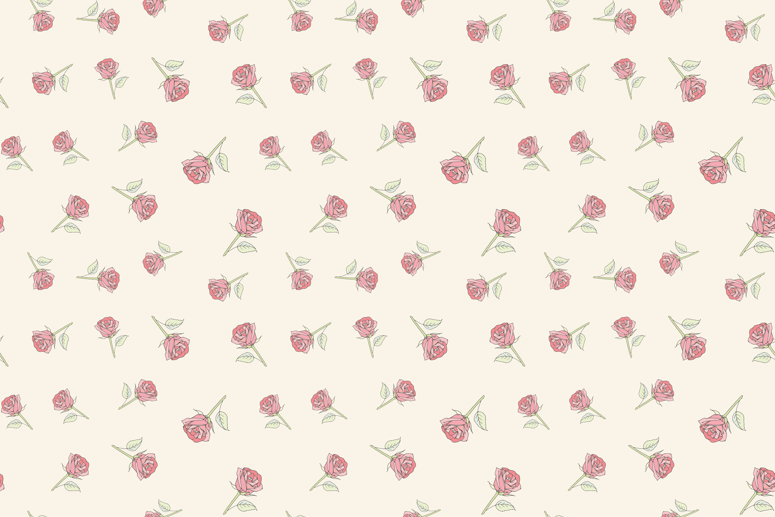 Vinyl tapijt antiek romantisch vintage rozenpatroon - TenStickers