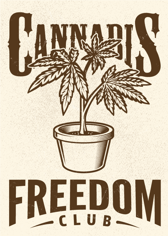 Vinyl tapijt zinnen en teksten cannabisclub - TenStickers