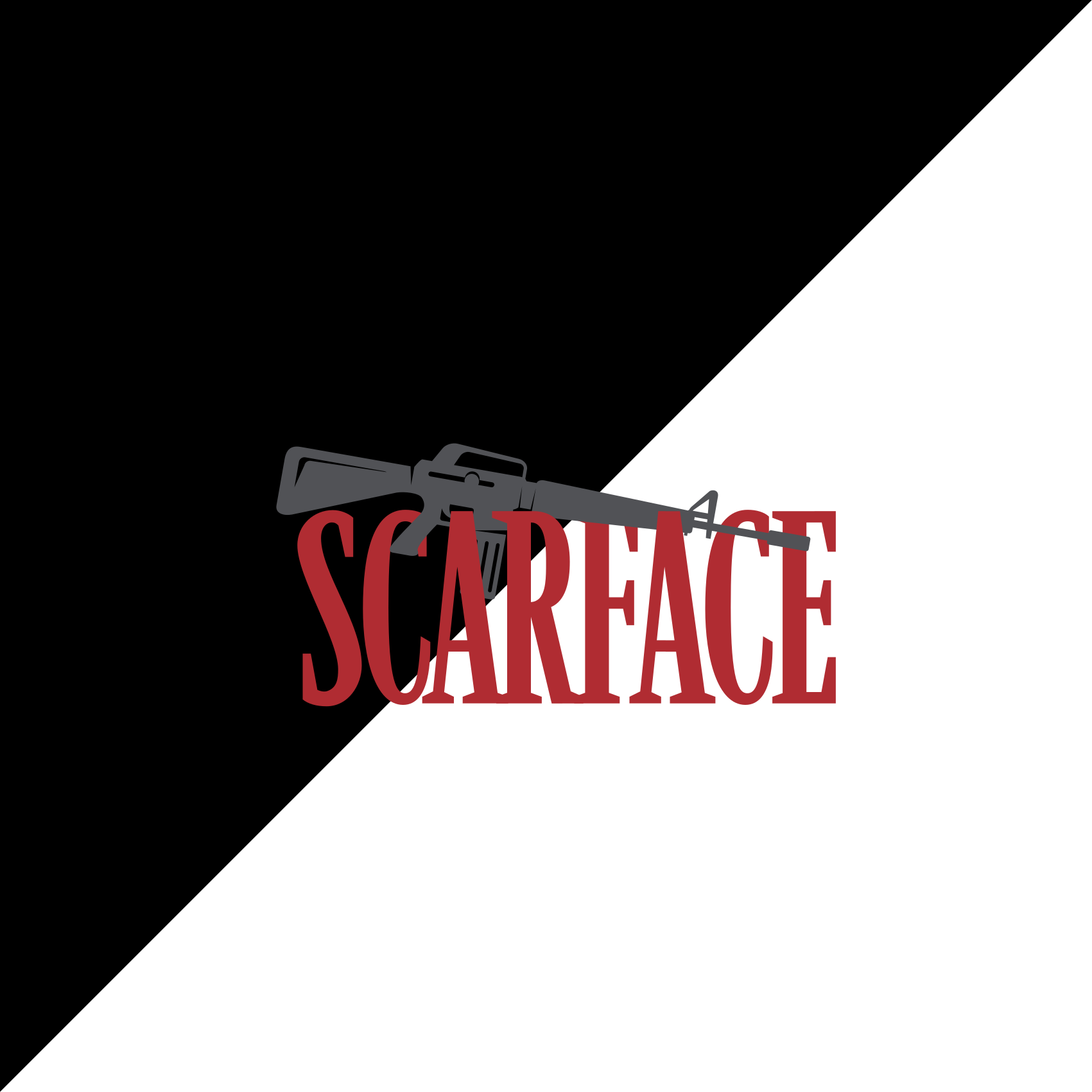 Vinyl tapijt zinnen en teksten scarface afbeelding met tekst - TenStickers