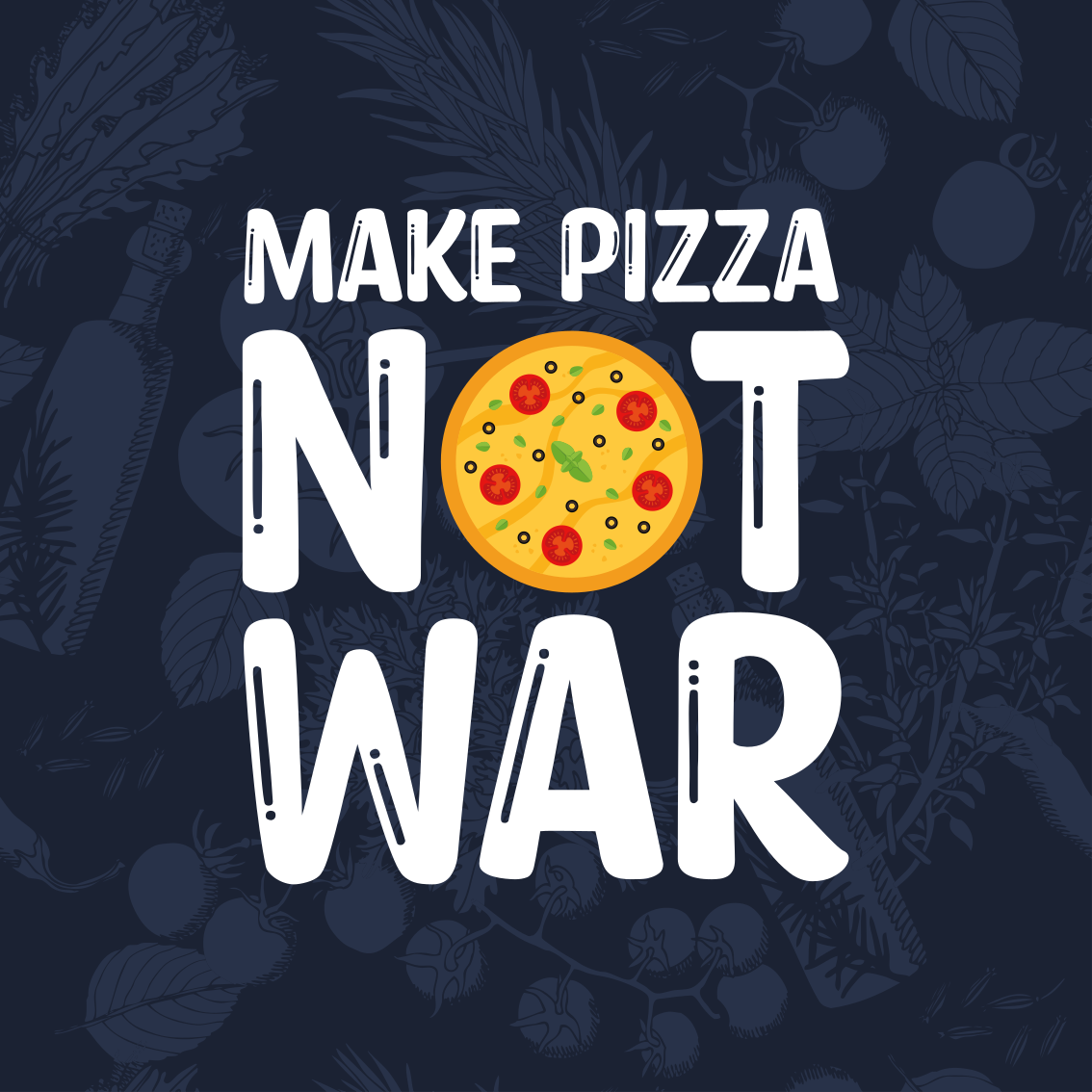 Vinyl tapijt zinnen en teksten leuke uitspraken maken pizza - TenStickers
