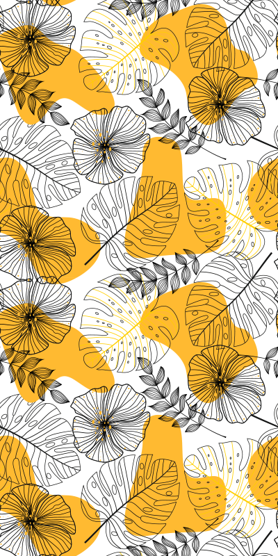 Vinyl tapijt textuur bloemen design kallax - TenStickers