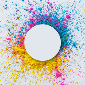Vinyl tapijt geometrisch circle splash - TenStickers
