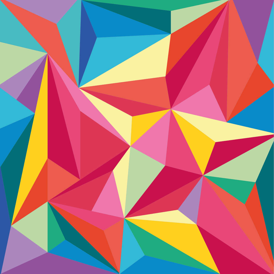 Vinyl tapijt geometrisch multicolor geometrisch beeld - TenStickers