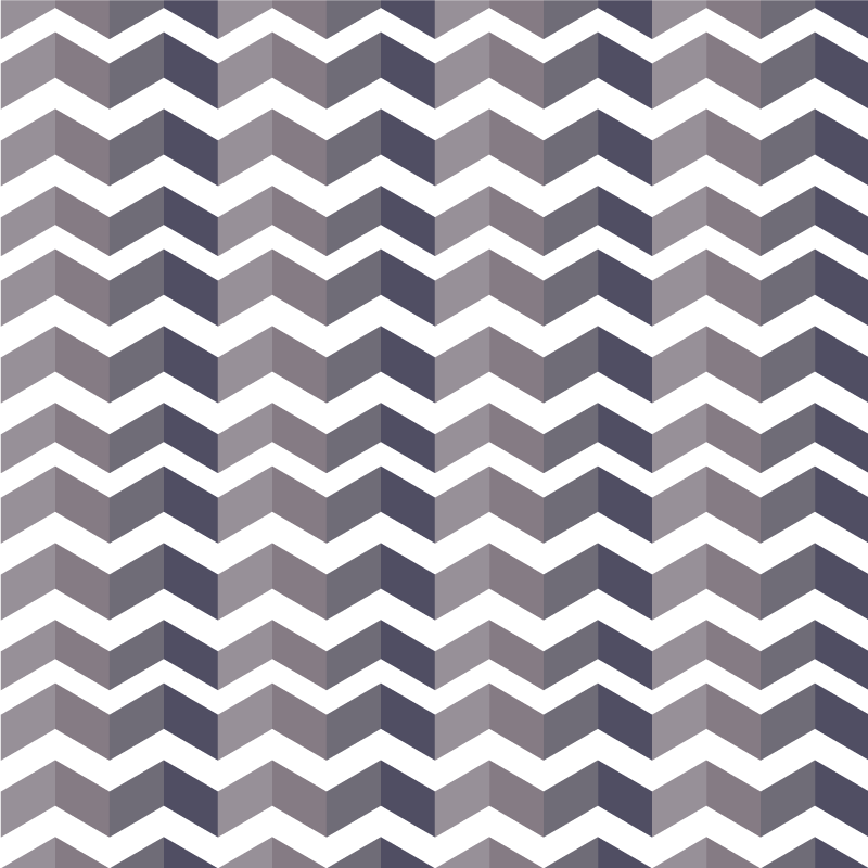 Vinyl tapijt geometrisch zwart-wit zigzag patroon - TenStickers