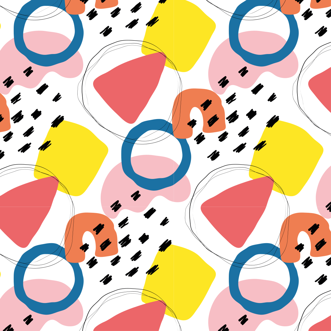 Vinyl tapijt geometrisch schilderkunst patroon - TenStickers