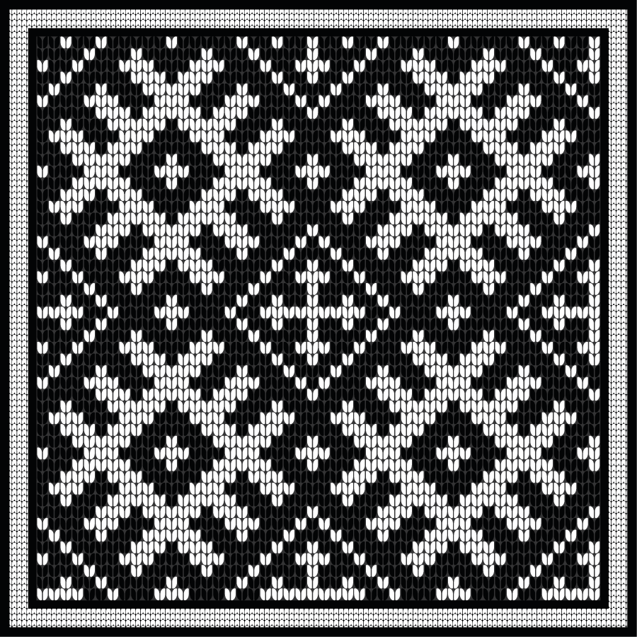 Vinyl tapijt geometrisch viking gevangen vierkanten patroon - TenStickers