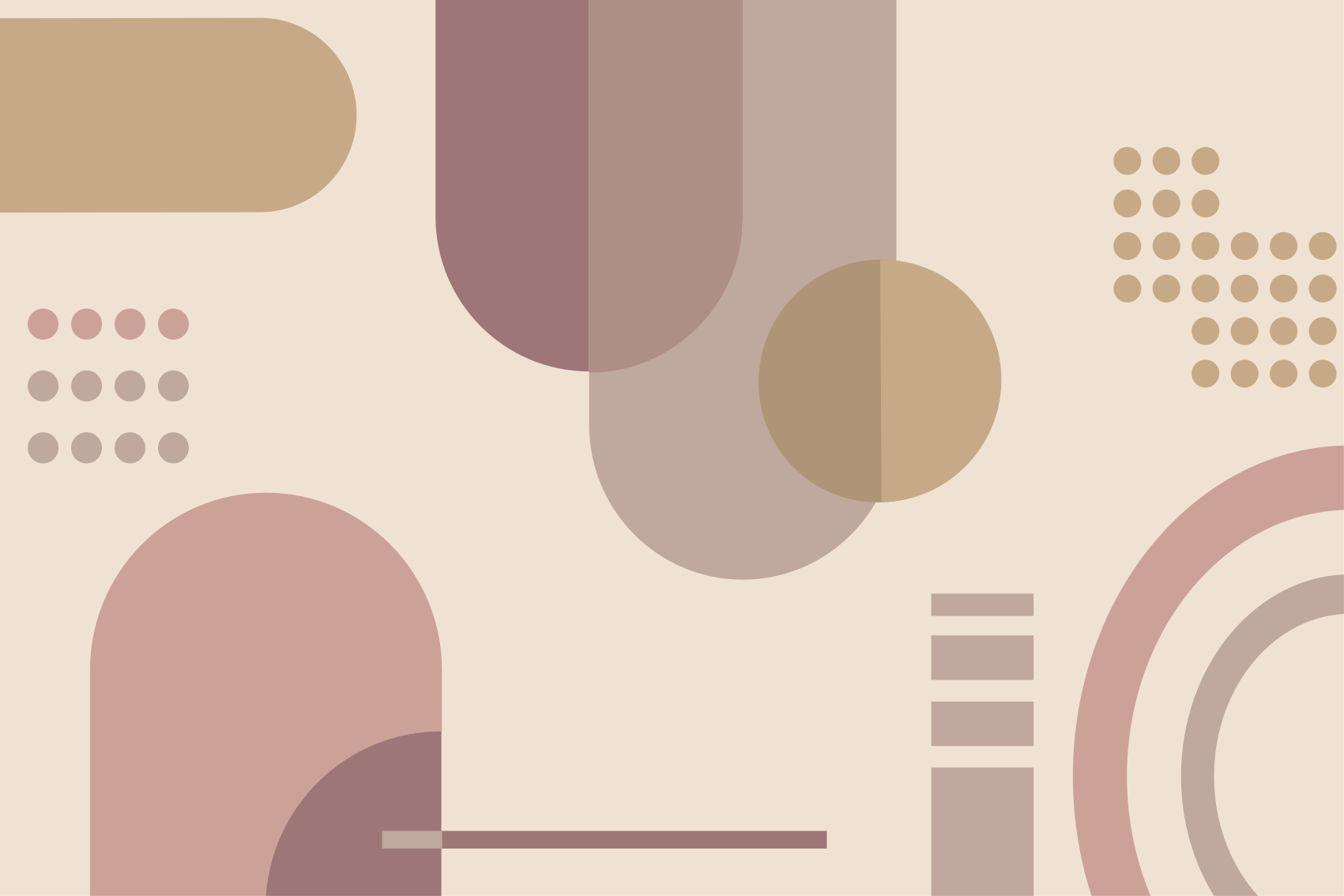 Vinyl tapijt geometrisch grijs en bruin patroon - TenStickers