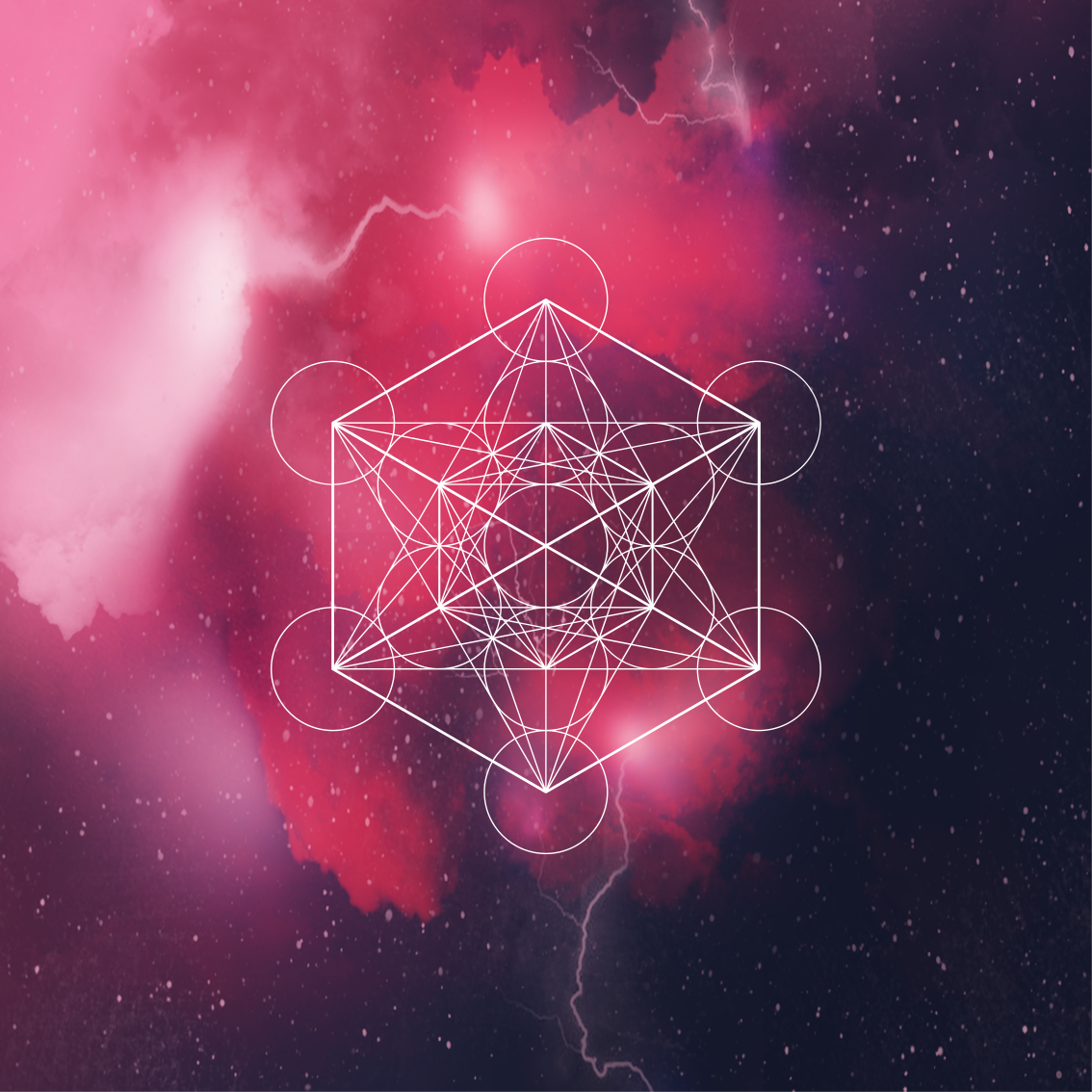 Vinyl tapijt geometrisch symbool van metatron - TenStickers