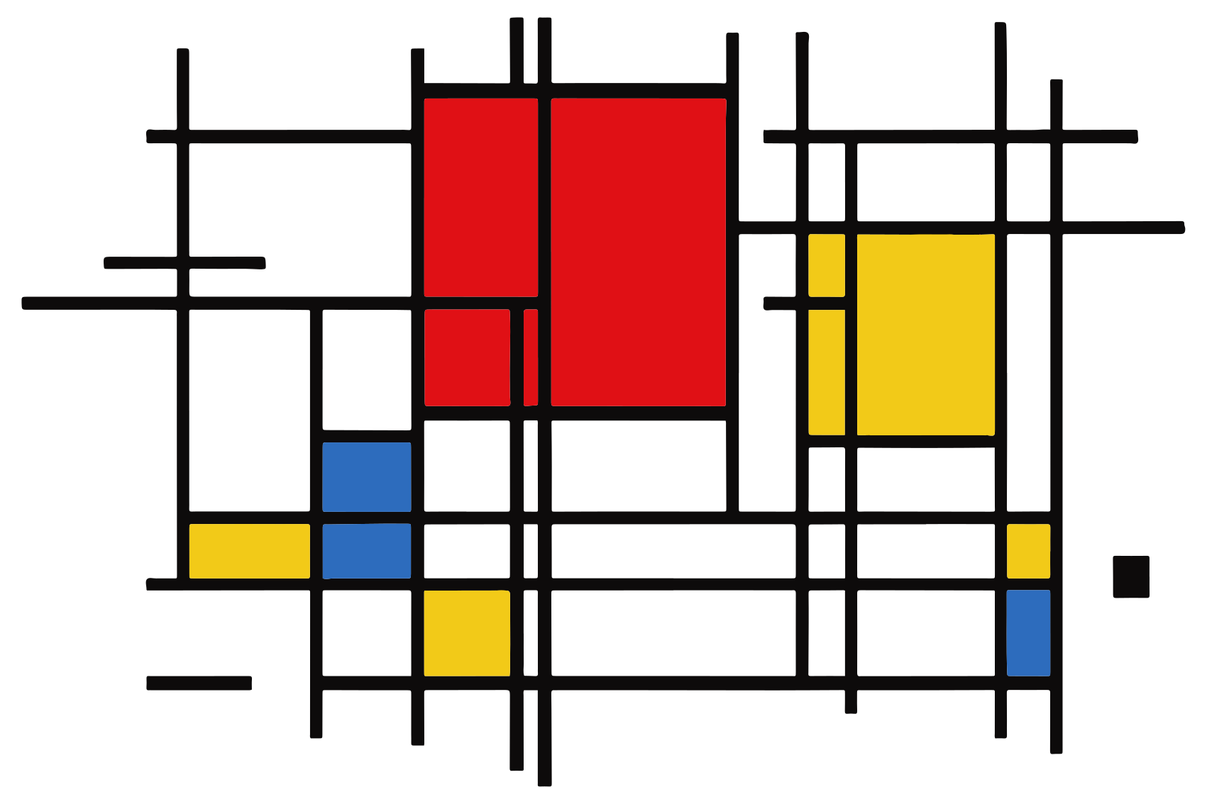 Vinyl tapijt geometrisch lijnen kunst - TenStickers
