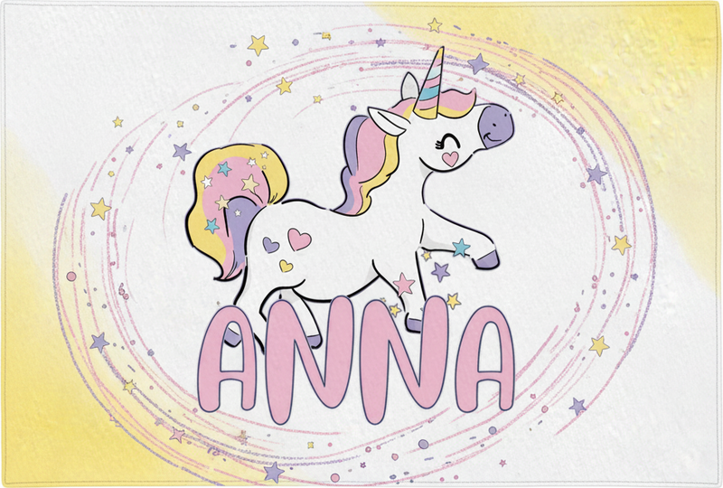 Vinyl tapijt kind met magisch eenhoorn ontwerp - TenStickers