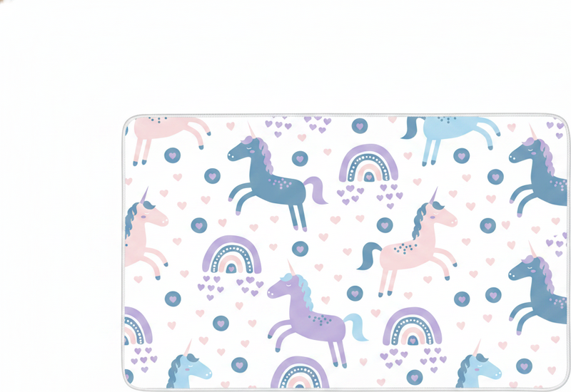 Vinyl tapijt kind schattige pastel eenhoorns patroon - TenStickers