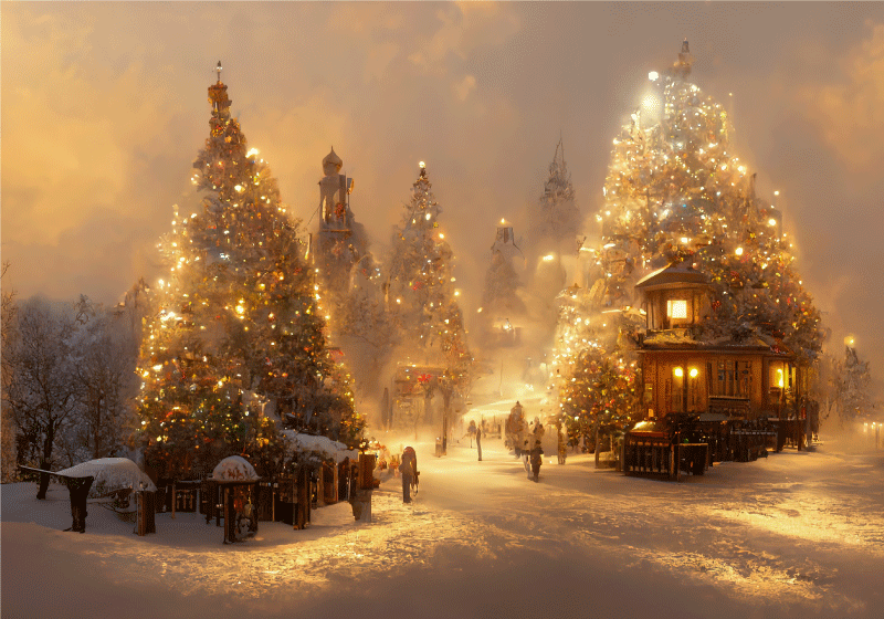 Vinyl tapijt kerstmis winter wonderland - TenStickers