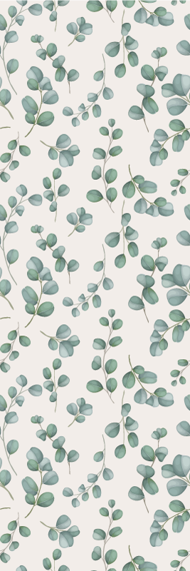 Vinyl tapijt woonkamer met aquarel bladeren op beige - TenStickers