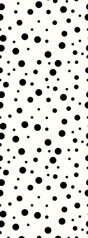 Vinyl tapijt woonkamer zwarte stippen op witte achtergrond - TenStickers