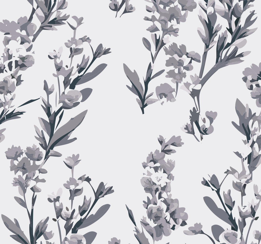 Vinyl tapijt grijs met bloemenpatroon - TenStickers
