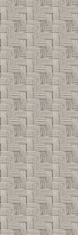 Vinyl tapijt hal grijs handgemaakt wicker effect - TenStickers