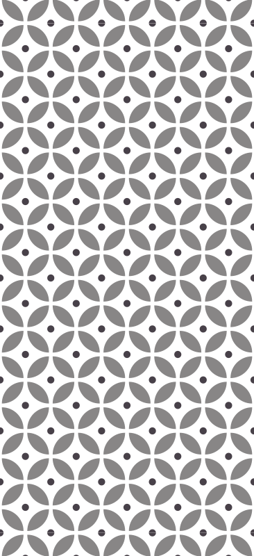 Vinyl tapijt hal naadloze cirkels in nordic stijl - TenStickers