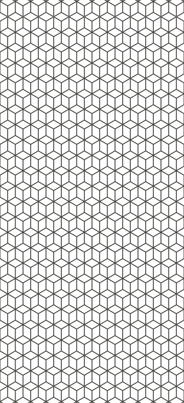 Vinyl tapijt hal met nordic stijl randcubes - TenStickers