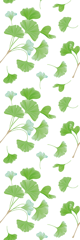 Vinyl tapijt hal ginkgo bladeren olieverf - TenStickers