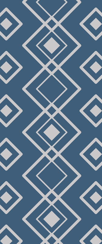 Vinyl tapijt hal superfresco easy navy geometric - TenStickers