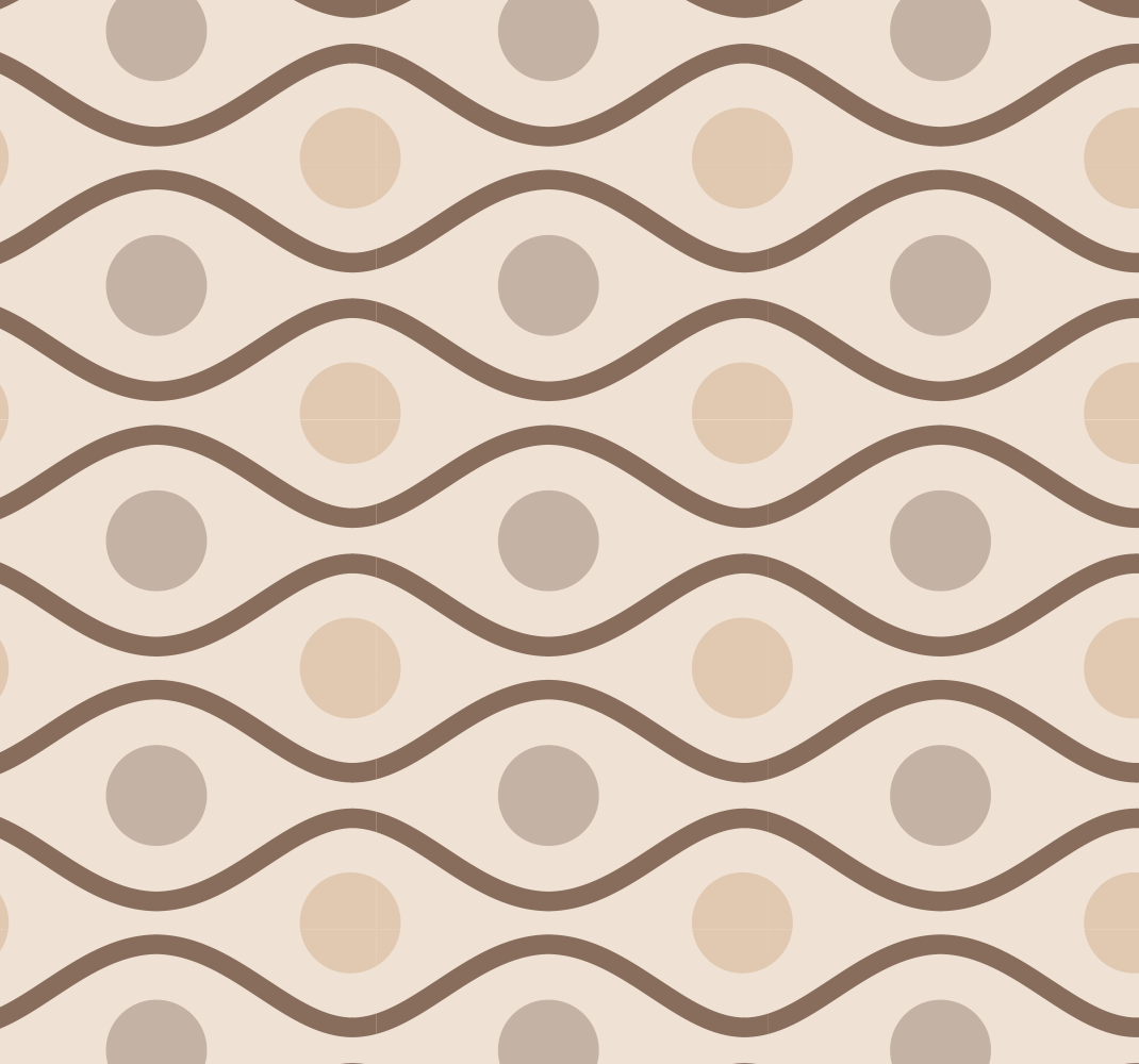 Vinyl tapijt beige 70s stijl - TenStickers