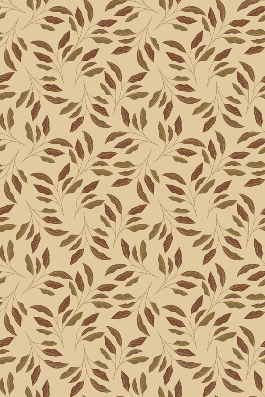 Vinyl tapijt beige bladerige elegantie - TenStickers