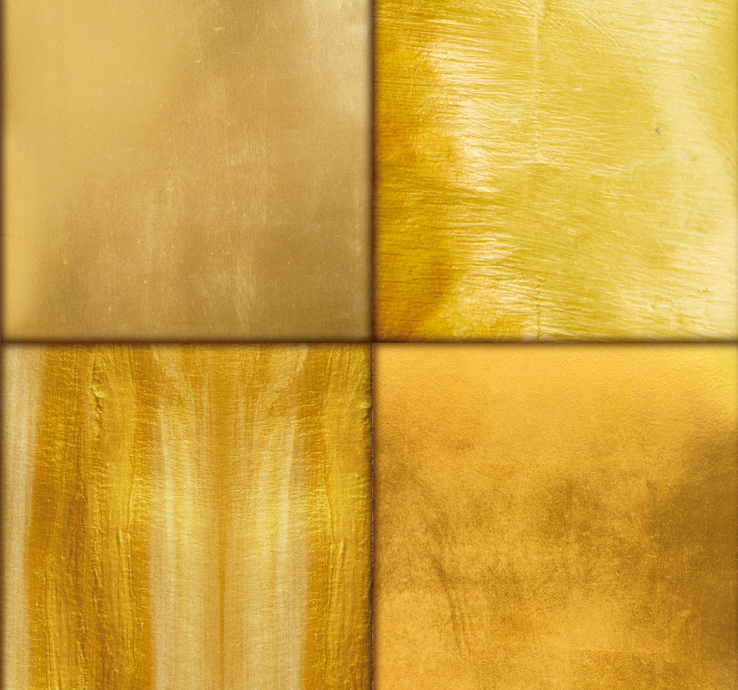 Vinyl tapijt geel met gouden textuur oppervlak - TenStickers