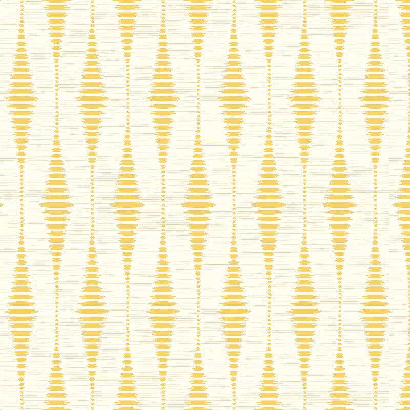 Vinyl tapijt geel rabaul ikat patroon - TenStickers