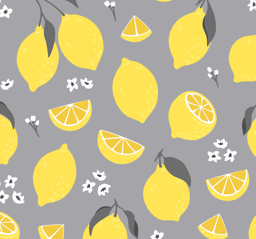 Vinyl tapijt geel tropical lemon - TenStickers