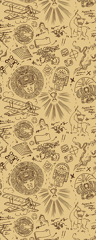 Vinyl tapijt geel indiana jones thema - TenStickers