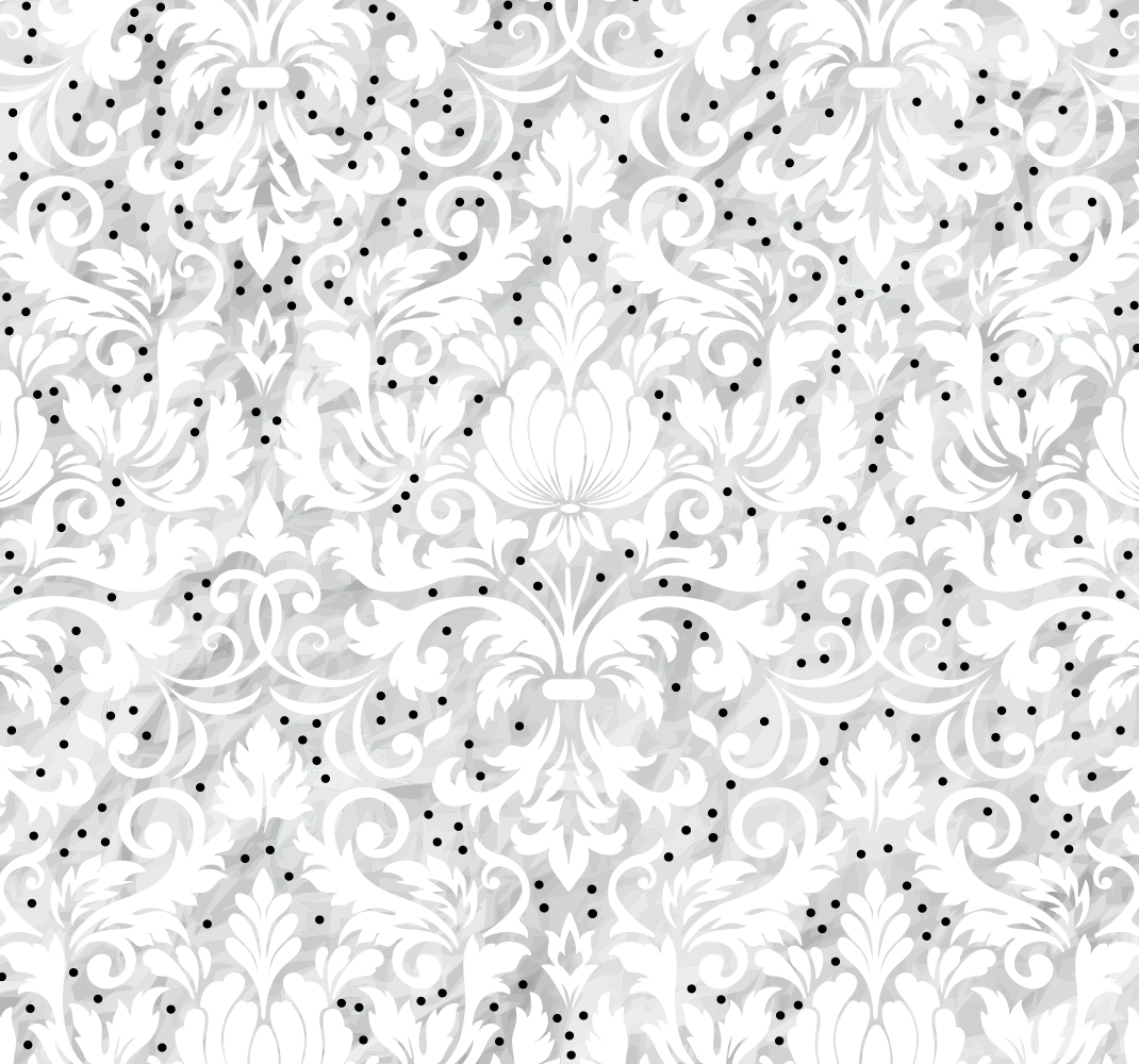 Vinyl tapijt wit met bloemmotieven elegantie - TenStickers