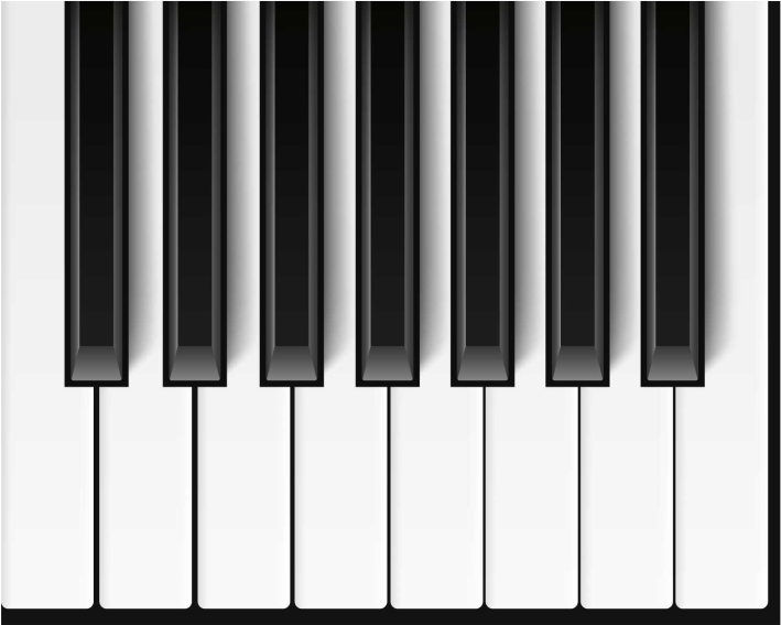 Vinyl tapijt wit piano toetsen - TenStickers