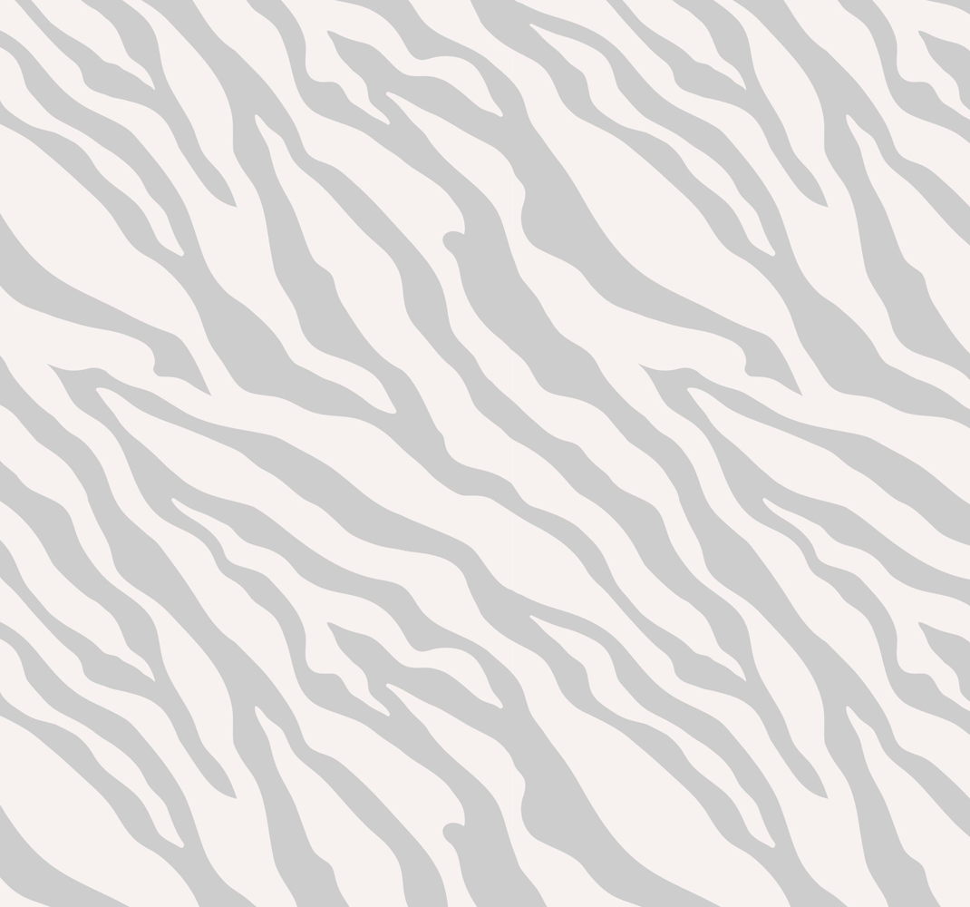 Vinyl tapijt wit lichtgrijs zebrapatroon - TenStickers