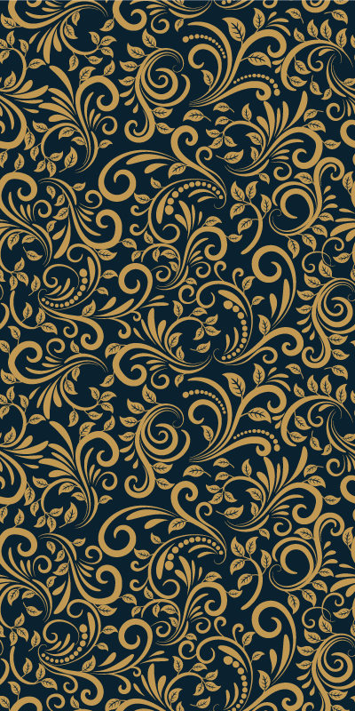 Vinyl tapijt bruin versace goud zwart - TenStickers