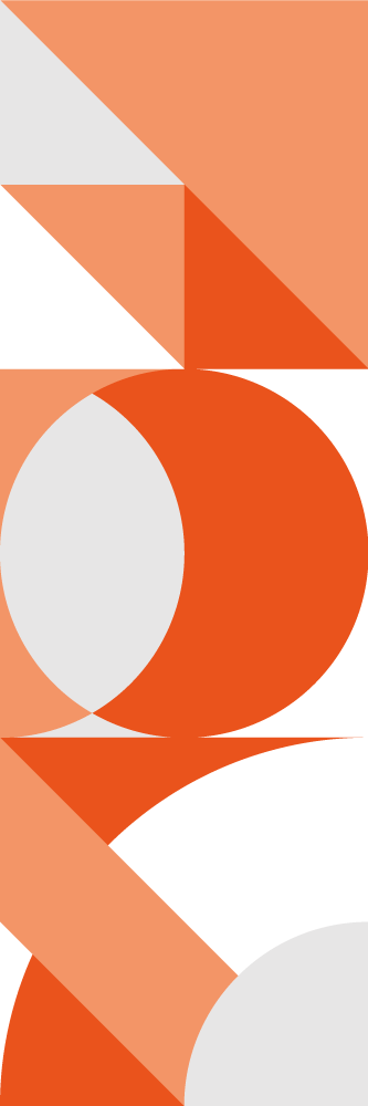 Vinyl tapijt oranje kleurblok wit - TenStickers